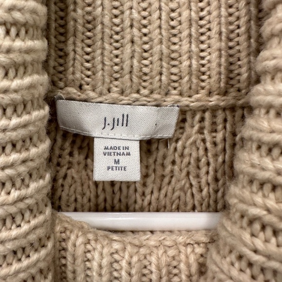 J.Jill Townscape Turtleneck Sequined Sweater M - Picture 5 of 7